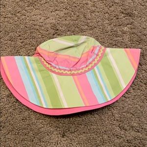 Gymboree pink and green hat